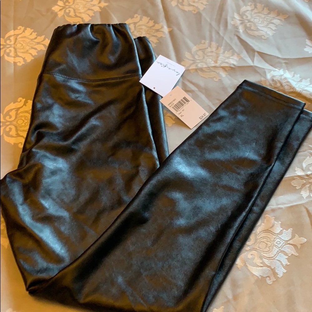 Faux leather leggings